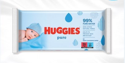 @Huggies вологі серветки Pure 56 шт. 