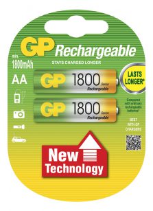 Акумулятор GP NіMH 1,2V 180AAHC-U2 NIMH AA,R6, 1800mAh