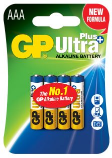 Батарейка GP ULTRA + ALKALINE 24AUPHM-2UE4 лужна LR03,AUP AAA