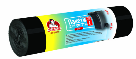 @Мішки для сміття ТМ"Помічниця" 160л 5шт чорні (36)