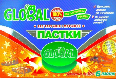 Globаl приманка для тарганів 6шт.(40)