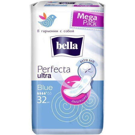 Прокладки Bella Perfecta Ultra Blue extra soft (4крапельки) 32шт.
