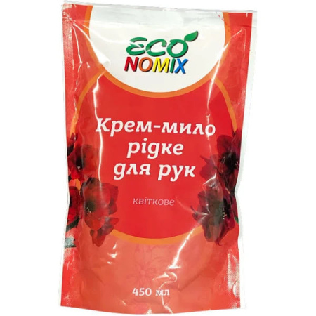 Крем-мило рідке ECONOMIX квіткове (дой-пак) 450 мл/14