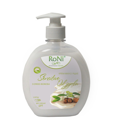 Крем-мило ТМ RoNi Sensitive&Jojoba oil 450г (дозатор)/10,шт