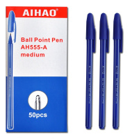Ручка кульк AIHAO AH555 A синя (50/2800)
