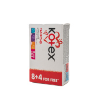 Тампони Kotex super (4кр) 8+4шт.