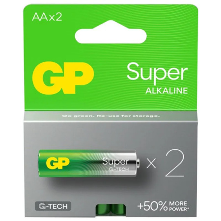 Батарейка GP SUPER ALKALINE 1.5V 15A-U2 лужна, LR6, AA