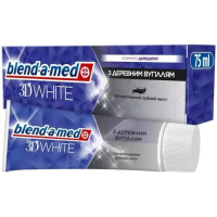 Зубна паста "blend-a-med" 3DWhite з деревним вугіллям 75мл