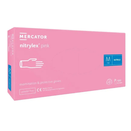 Рукавиця    медична "NITRYLEX" M (100/1000) PINK