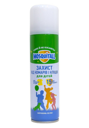 "MOSQUITALL" "Ніжний захист для дітей" - аерозоль від комарів та кліщів 150 мл