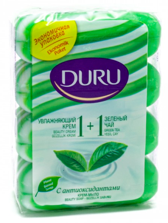 Duru мило 1+1 4*80гр зелений чай New