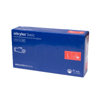Рукавиця медична "NITRYLEX" Basiс L  (100/1000) сині