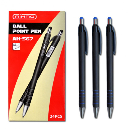 Ручка кульк AIHAO 567 синя уп=24шт