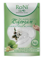 Бальзам для миття посуду ТМ RoNi з аром.імбиру та лайму 450г (дой-пак)/14,шт