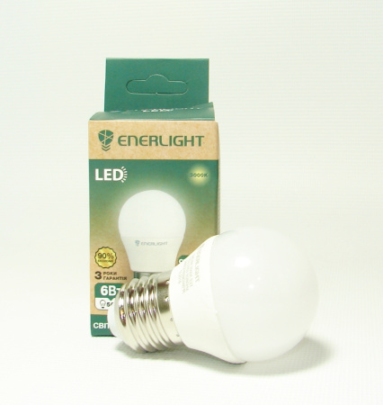 Лампа світлодіодна G45 7 Вт 4100К Е27 (60 Вт) Enerlight