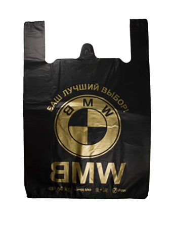 Пакет-майка BMW чорний 50кг С 37*60cm  (1шт=50пакетів)