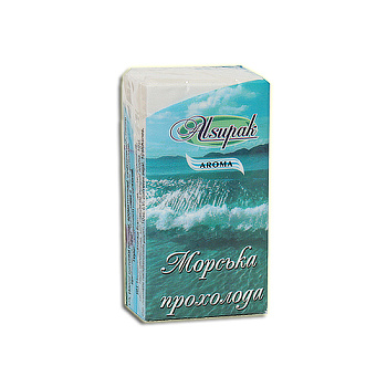 Носова хустинка паперова з ароматом "Морська свіжість"( 10 шт.) (4820077390097)