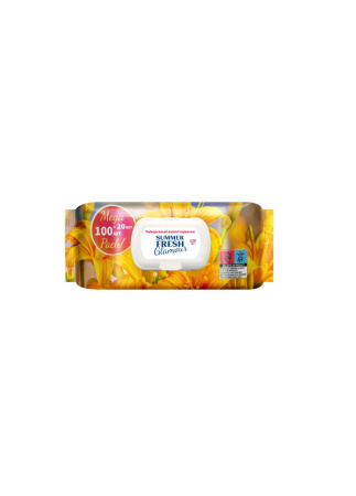 Cерветки  вологі  універсальні  « Summer Fresh» Glamour,  120  шт.