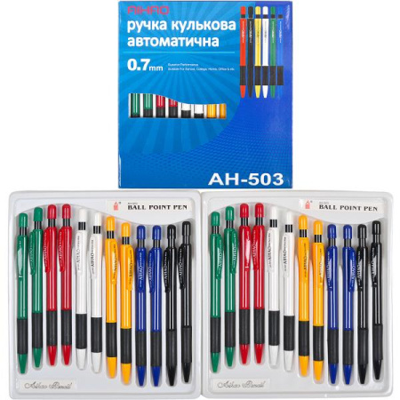 Ручка кульк AIHAO 503 синя  (24)