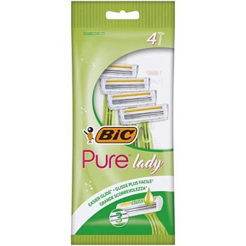 BIC Pure 3 lady зелений ст.одноразовий 4шт