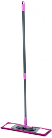 8111 Швабра  для підлоги  мікрофібра 40 см, металева телескопічна ручка 125см