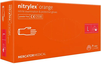 Рукавиця   медична "NITRYLEX" L (100/1000) ORANGE