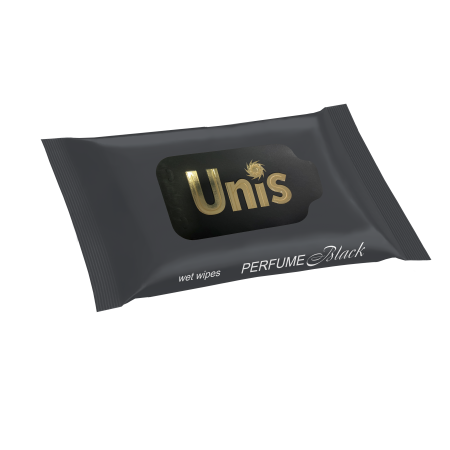 Вологі серветки ТМ UNIS антибактеріальні Perfume Black (15 шт.)/36 шт