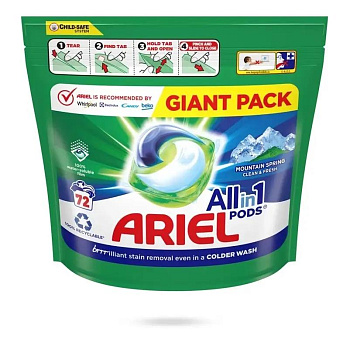 Капсули для прання  ARIEL 3в1 Колор 72шт (пакет)