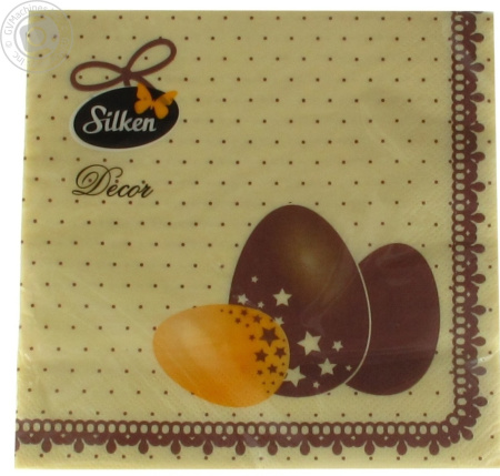 "Silken" Decor серветка Пасхальний Шоколад 3шар. 20шт.
