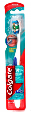 Щітка зубна Colgate 360 clean medium 