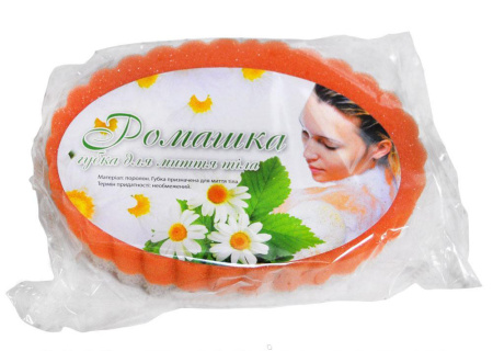 Мочалка банна ТМ "VIVAT" "Ромашка" звичайна (60)