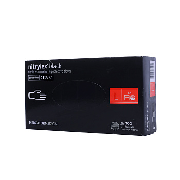  Рукавиця    медична "NITRYLEX" L (100/1000) BLACK