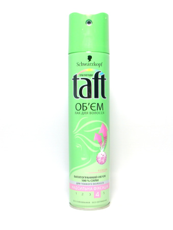 Лак д/волосся Taft "4" Надсильна фіксація (зелений)
