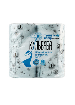 Туалетний папір "Кульбаба" з гільзою