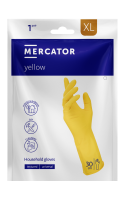 Рукавиці господарські "MERCATOR" XL жовті інд.уп.(240)