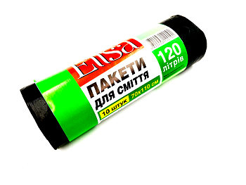 Мішки для сміття "Ellsa" Суперлюкс 120л 10шт(30)