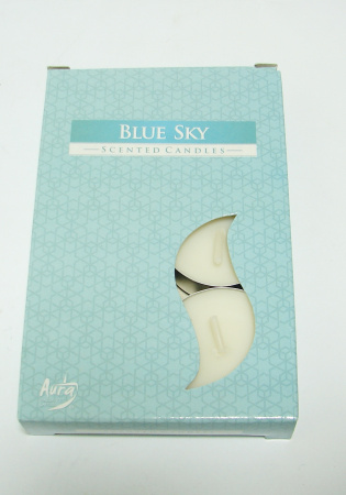 Свічки таблетки аромат  Блакитне небо/Blue Sky d3.9cm*1.6cm 4год (1шт=6свічок)