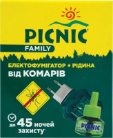"Piknik Family" - електрофумігатор+рідина від комарів 30мл (45 ночей)