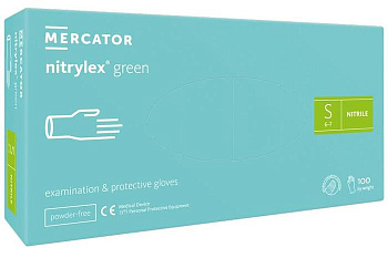Рукавиця  медична "NITRYLEX" S (100/1000) GREEN