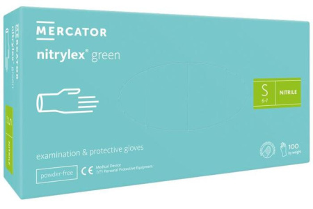 Рукавиця  медична "NITRYLEX" S (100/1000) GREEN