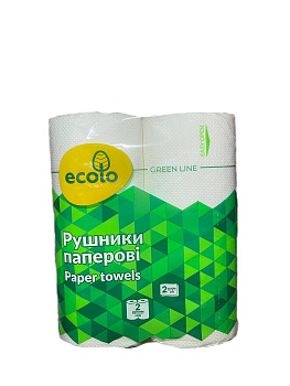 Паперові рушники Ecolo 2-шар. 2*45відривів