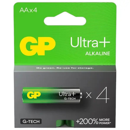 Батарейка GP ULTRA + ALKALINE 1.5V 15AUPHM-2UE4 лужна, LR6, AA