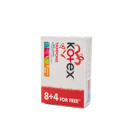 Тампони Kotex normal (3кр) 8+4шт.