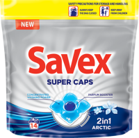 Капсули для прання SAVEX 2в1 Arctic 14шт (пакет)@
