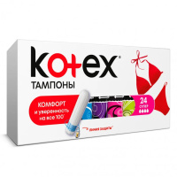 Тампони Kotex super (4кр) 16+8шт.