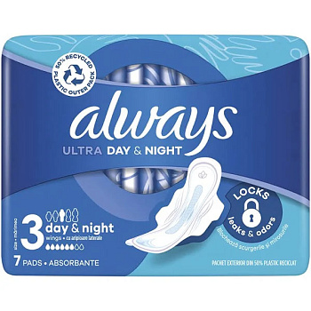 Прокладки Always Ultra Night 3 (6 крапельoк) 7шт.   (20)