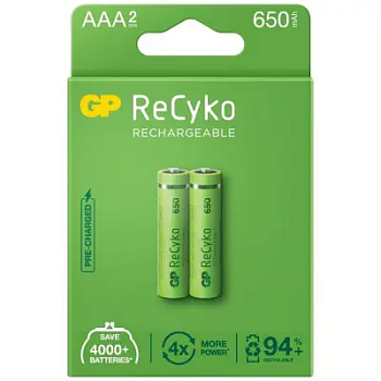 Акумулятор GP NіMH 1.2V 65AAAHC-2EB2 (Recyko)