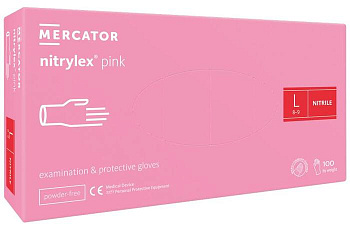 Рукавиця    медична "NITRYLEX" L (100/1000) PINK