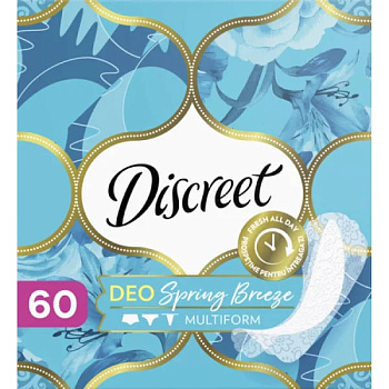 53096 DISCREET Щоденні гіг. прокл. Део Спрінг Бріз Мультіформ Triple 60шт 