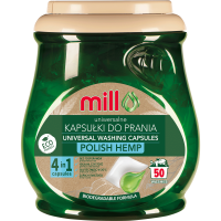 Капсули для прання універсальні Конопля польська 2в1  50шт (4/192) (Eco MILL)